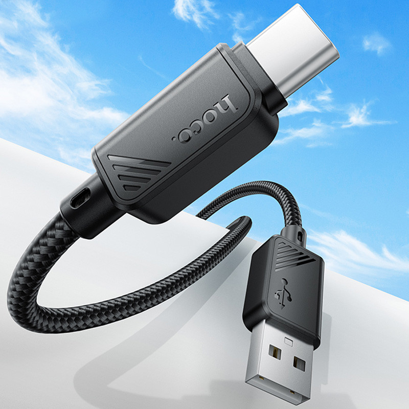 Фото Дата кабель Hoco X113 Beneficio USB to Type-C (1m) (Black) на vchehle.ua