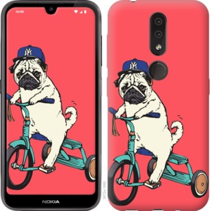 

Чохол Мопс на велосипеді на Nokia 4.2 763654