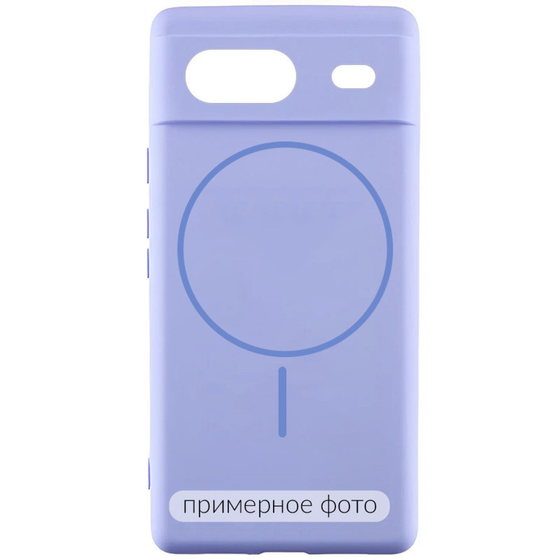 Чехол Silicone Cover Lakshmi Full Camera (AA) with MagFit для Google Pixel 8 (Сиреневый / Dasheen)