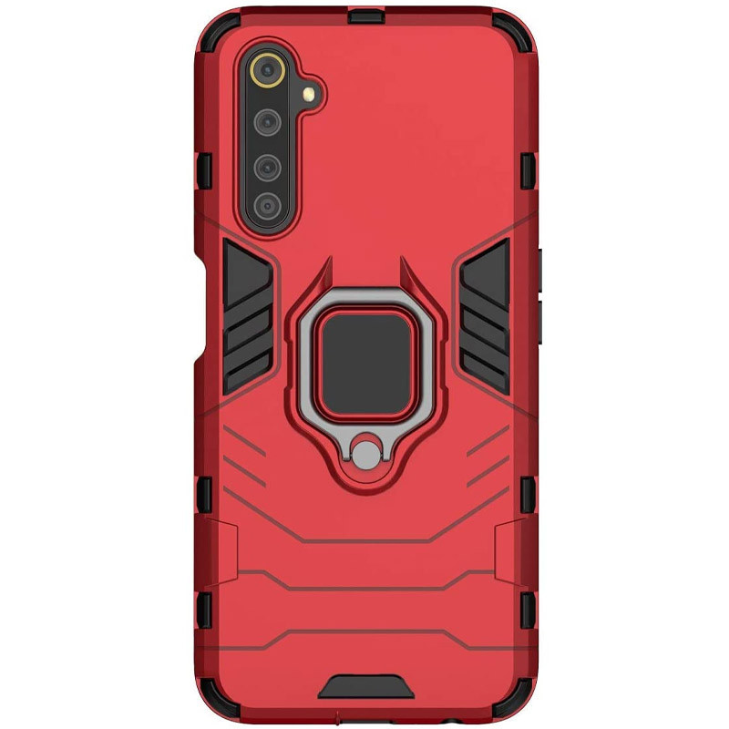 

Ударостійкий чохол Transformer Ring for Magnet на Realme 6 Pro (Червоний / Dante Red) 904370