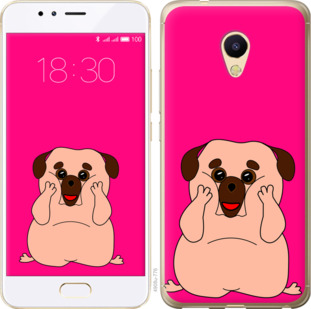

Чехол Весёлый мопс для Meizu M5s 928478
