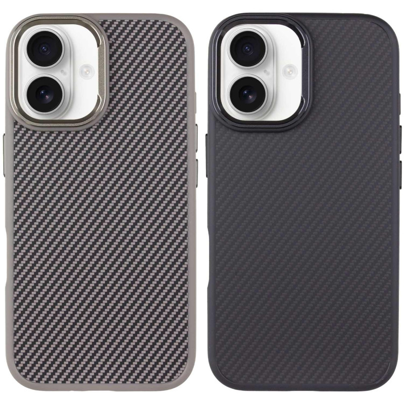 Чохол TPU+PC Carbon with Magnetic safe на Apple iPhone 16 Plus (6.7")