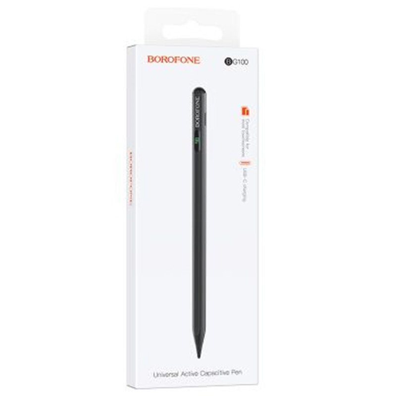 Фото Стилус Borofone BG100 Universal active capacitive pen with digital display (Black) на vchehle.ua