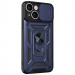 Фото Ударопрочный чехол Camshield Serge Ring для Apple iPhone 13 (6.1") (Синий) на vchehle.ua