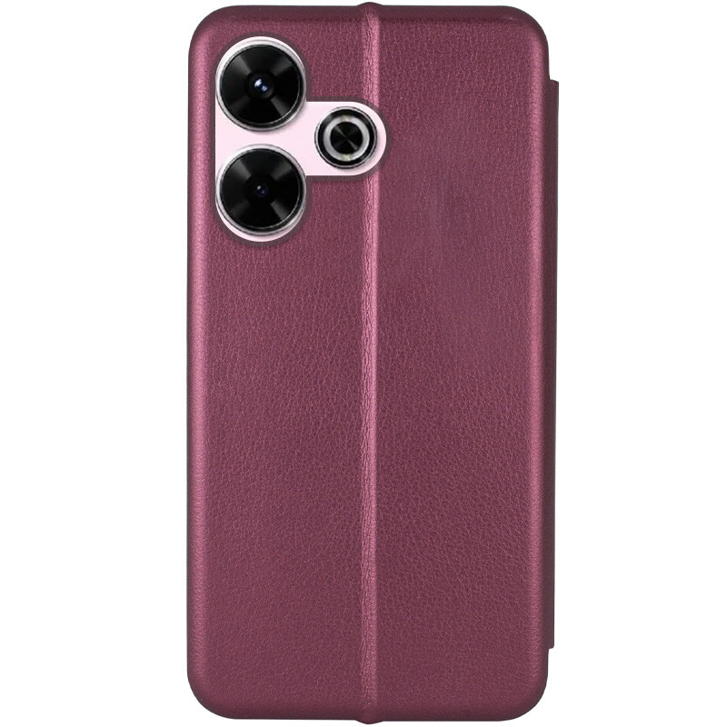 Фото Кожаный чехол-книжка Classy для Xiaomi Redmi 13 4G / Poco M6 4G (Бордовый) в магазине vchehle.ua