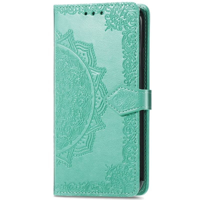 Кожаный чехол (книжка) Art Case с визитницей для Xiaomi Poco X4 Pro 5G (Бирюзовый)