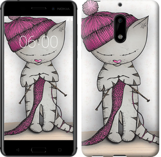 

Чехол Кошка рукодельница для Nokia 6 584449