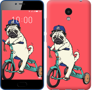 

Чехол Мопс на велосипеде для Meizu M5c 642818