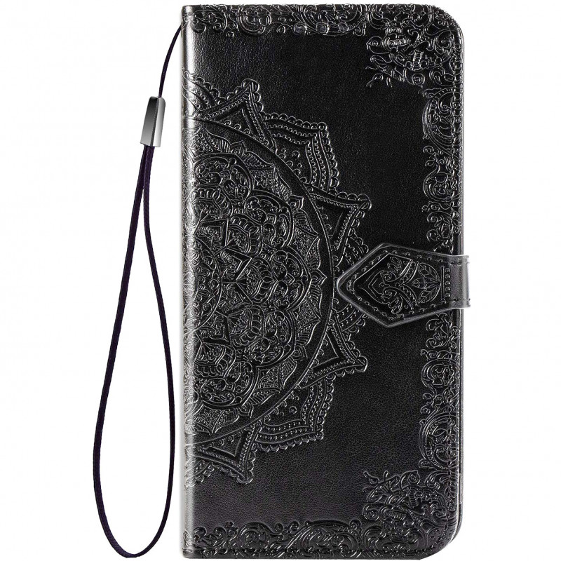Кожаный чехол-книжка Art Case с визитницей для Oppo A15 / A15s (Черный)