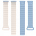 Ремешок Dual-color Magnetic для Xiaomi Mi Band 9/8 (Lilac Blue / White) в магазине vchehle.ua
