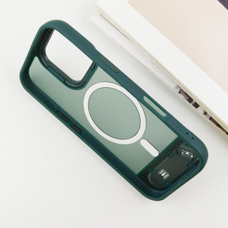 TPU+PC чехол Stand case для Apple iPhone 16 Pro Max (6.9") (Green) в магазине vchehle.ua