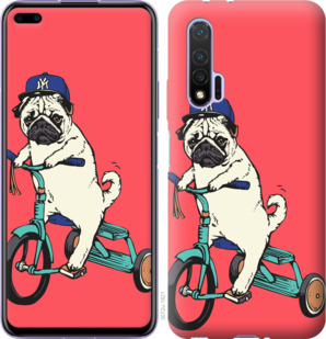

Чохол Мопс на велосипеді на Huawei Nova 6 878863