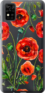 

Чехол Нарисованные маки для ZTE Blade A31 1633754