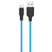 Уцінка Дата кабель Hoco X21 Plus Silicone MicroUSB Cable (1m) (М'ята упаковка / Black / Blue)