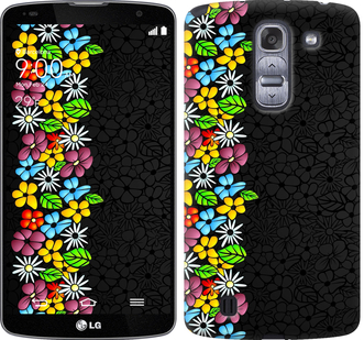 

Чехол цветочный орнамент для LG G Pro 2 D838 102266