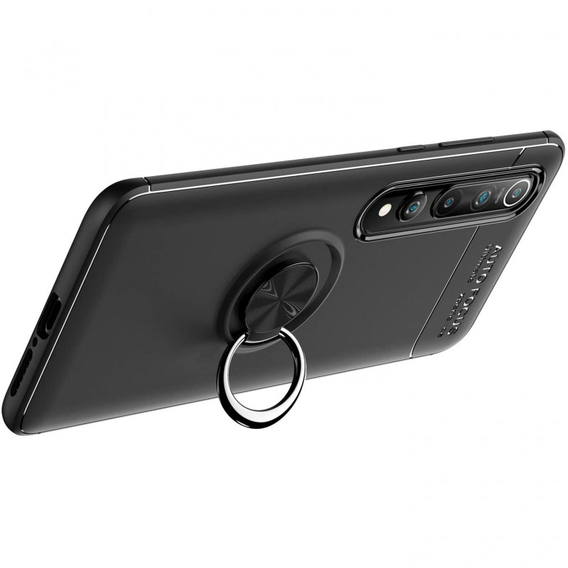 

TPU чехол Deen ColorRing под магнитный держатель (opp) для Xiaomi Mi 10 (Черный / Черный) 881088