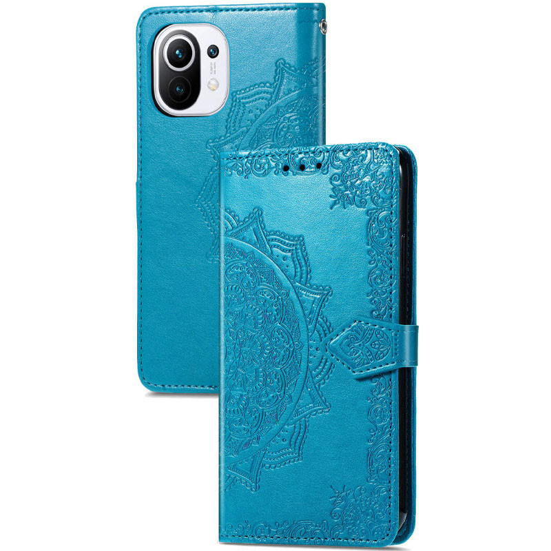 Шкіряний чохол (книжка) Art Case з візитницею на Xiaomi Mi 11 Lite (Синій) в магазині vchehle.ua