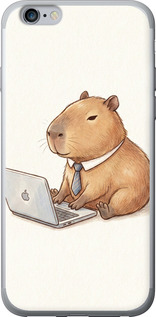 Чехол Funny Capybara CEO Working для iPhone 6s Plus
