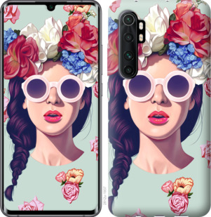

Чохол Дівчина з квітами на Xiaomi Mi Note 10 Lite 936317