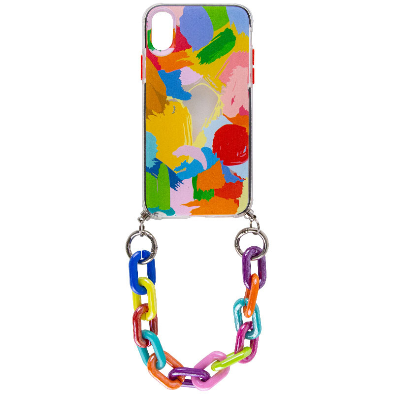 

TPU+PC чехол Colorific с подвесной цепью для iPhone X (5.8") (Brush) 1186745