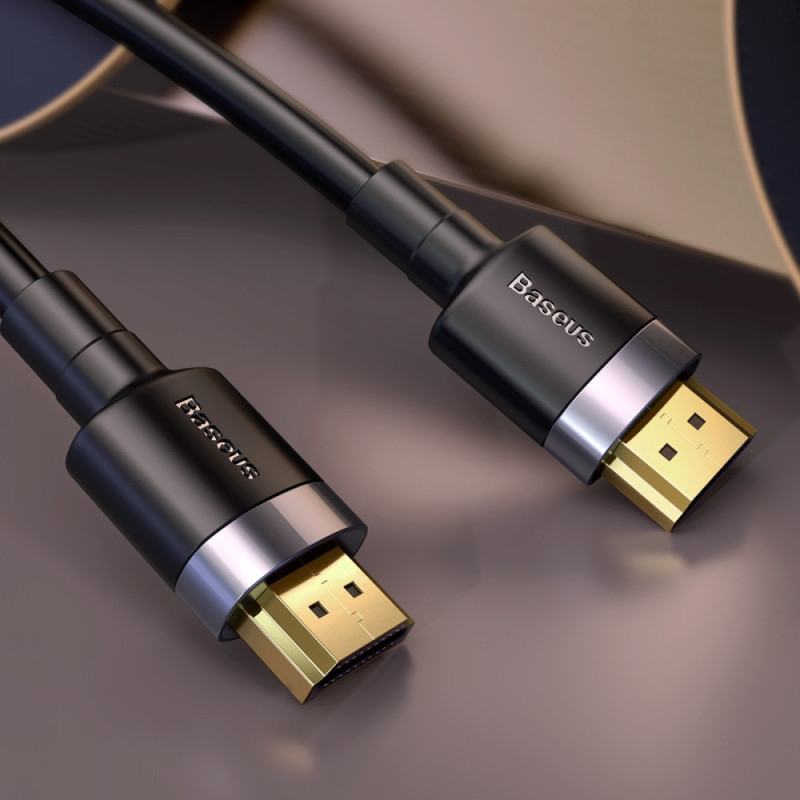 Дата кабель Baseus HDMI Cafule Series 4KHDMI Male To 4KHDMI Male (3m) (CADKLF-G) (Чорний) в магазині vchehle.ua