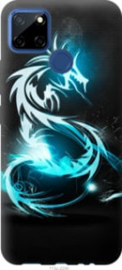 Чехол Бело-голубой огненный дракон для Realme C12