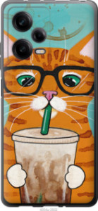 Чохол Зеленоокий кіт в окулярах на Xiaomi Redmi Note 12 Pro 5G