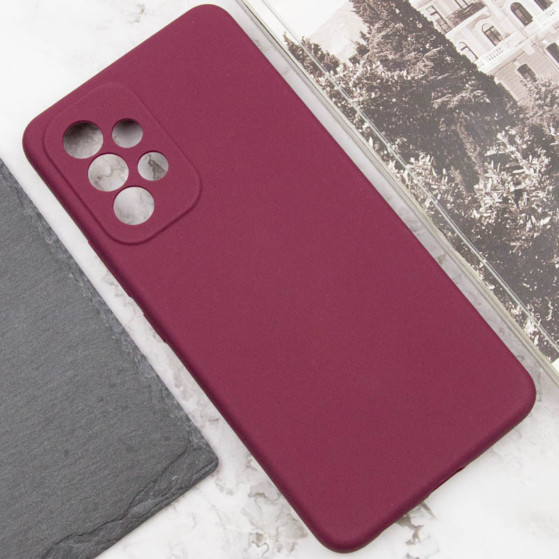 Купить Чехол Silicone Cover Lakshmi Full Camera (AAA) для Samsung Galaxy A73 5G (Бордовый / Plum) на vchehle.ua