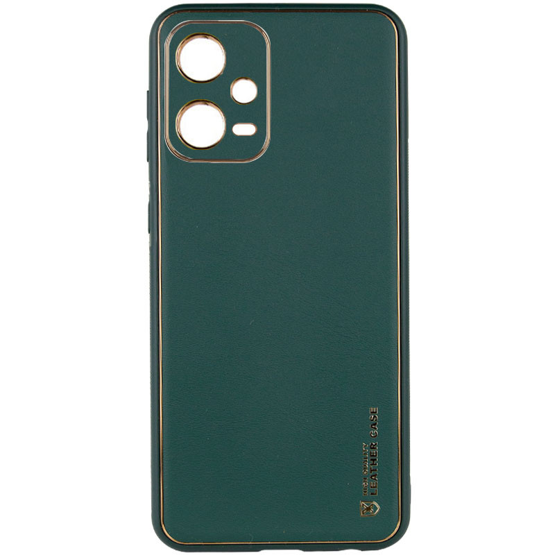 Кожаный чехол Xshield для Xiaomi Redmi Note 12 Pro 5G (Зеленый / Army green)