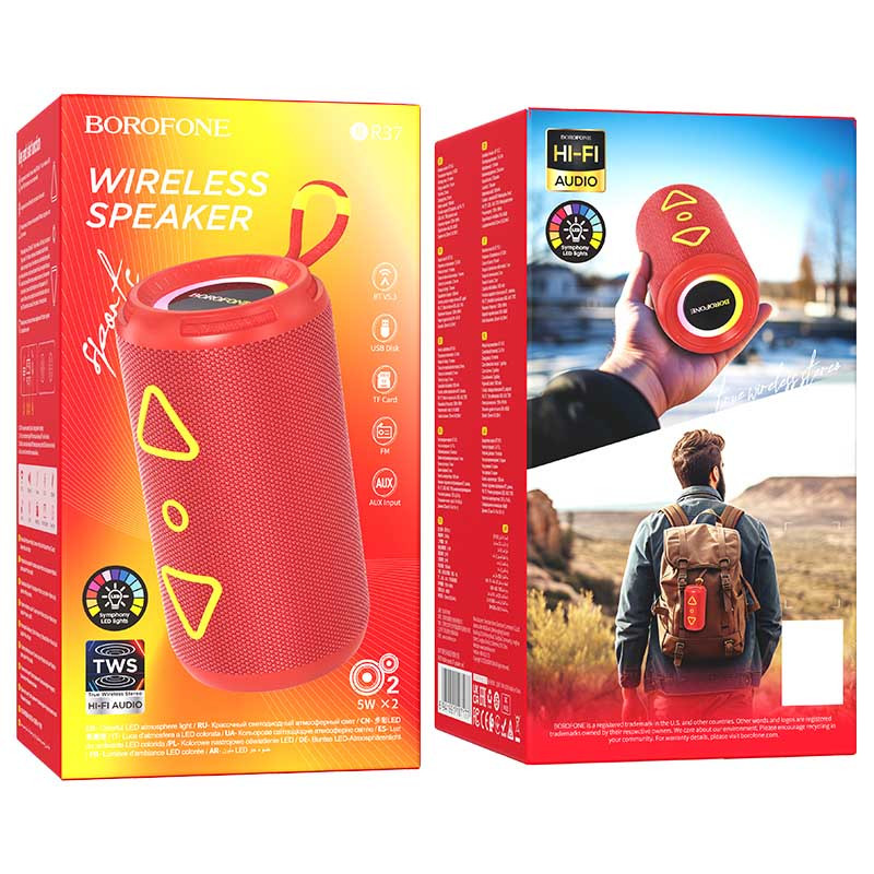 Фото Bluetooth Колонка Borofone BR37 Noble sports (Red) в магазине vchehle.ua