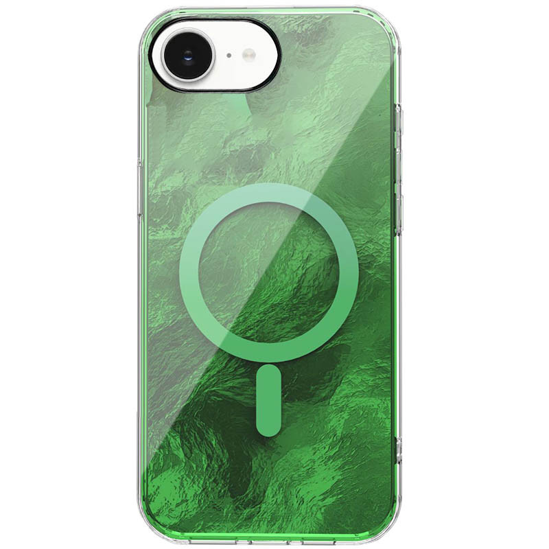 Чехол TPU Shiny Mountain (MagFit) для Apple iPhone 16e (6.1") (Green)