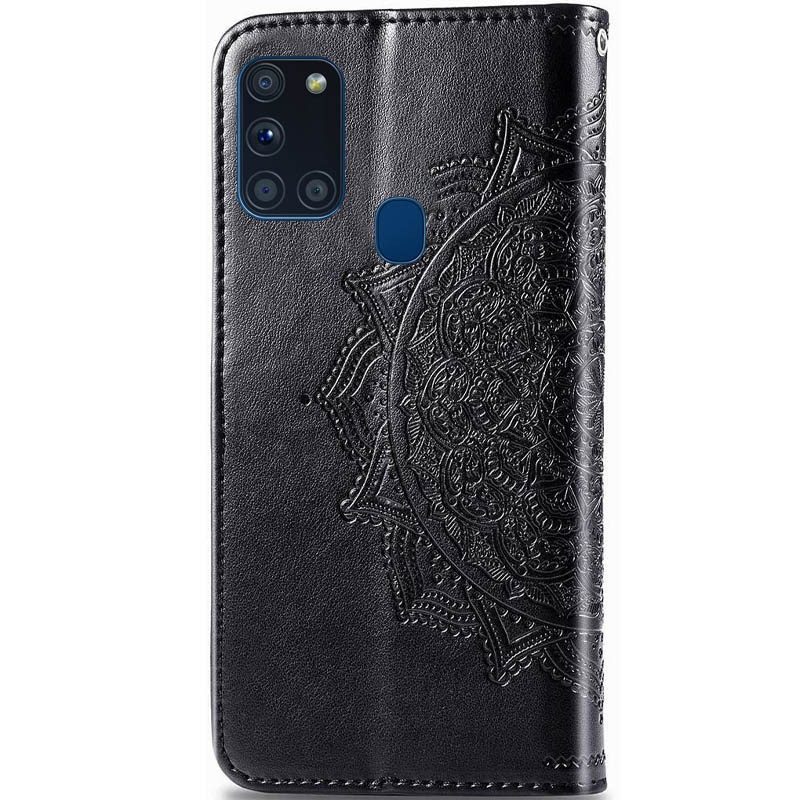 Кожаный чехол (книжка) Art Case с визитницей для Samsung Galaxy A21s (Черный) в магазине vchehle.ua