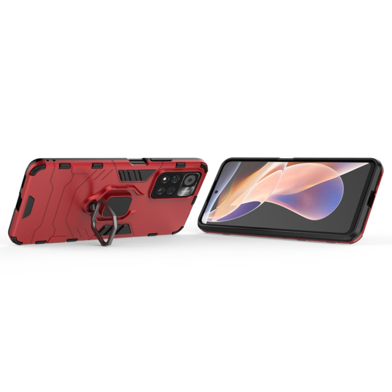 Ударопрочный чехол Transformer Ring for Magnet для Xiaomi Redmi Note 11 Pro 4G/5G / 12 Pro 4G (Красный / Dante Red) в магазине vchehle.ua
