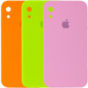 Чехол Silicone Case Square Full Camera Protective (AA) для Apple iPhone XR (6.1")