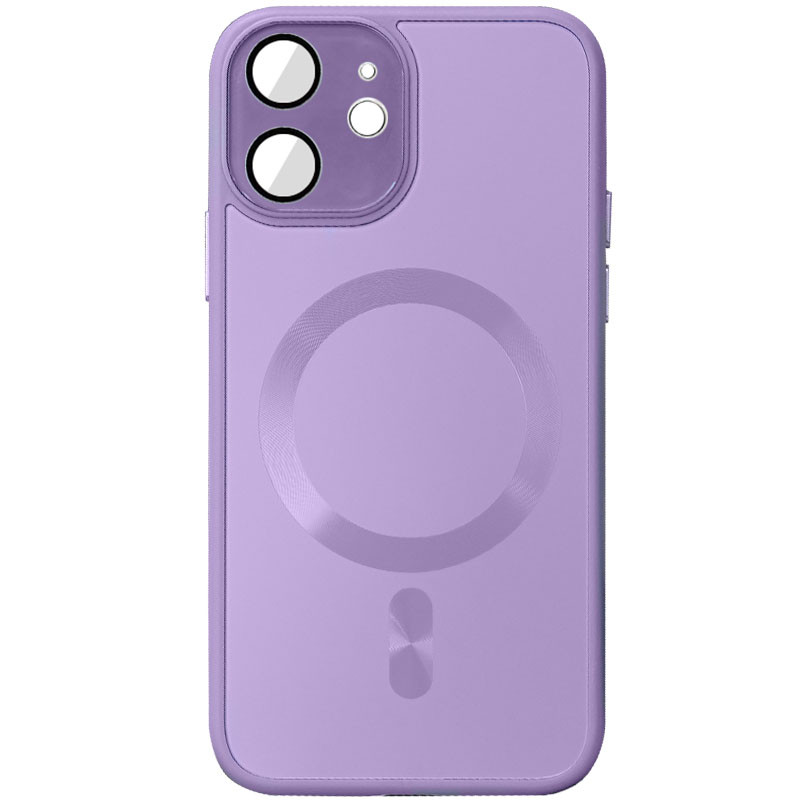 Чохол TPU+Glass Sapphire Midnight with Magnetic Safe на Apple iPhone 12 (6.1") (Бузковий / Lilac)