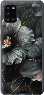 Чехол Черные цветы для Samsung Galaxy A31 A315F