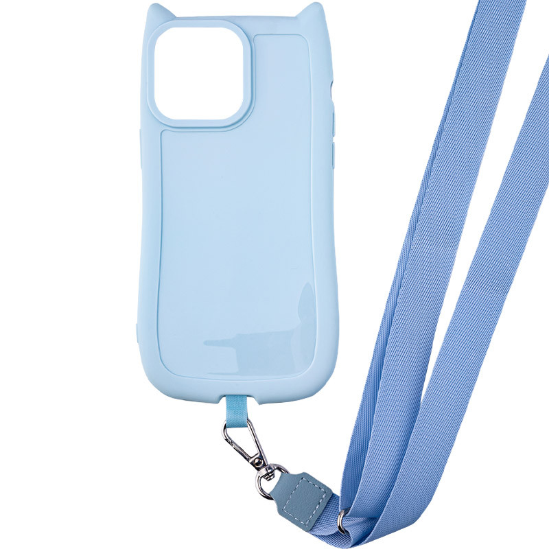 Фото Чохол TPU GETMAN Cat with straps на Apple iPhone 15 (6.1") (Blue) на vchehle.ua