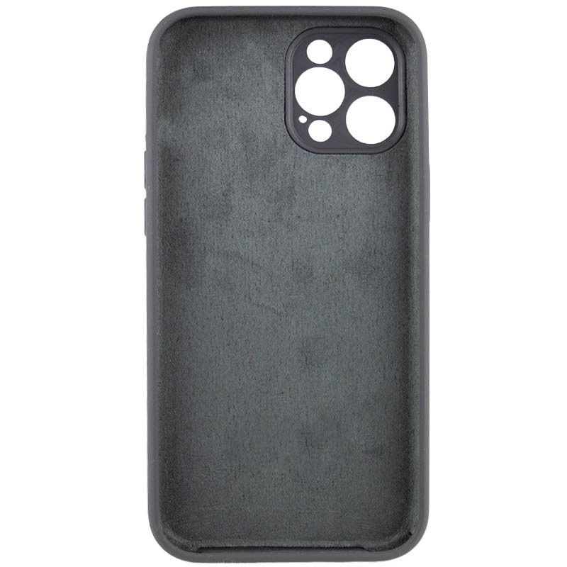 Чехол Silicone Case Full Camera Protective (AA) NO LOGO для Apple iPhone 12 Pro (6.1") (Серый / Dark Gray) в магазине vchehle.ua