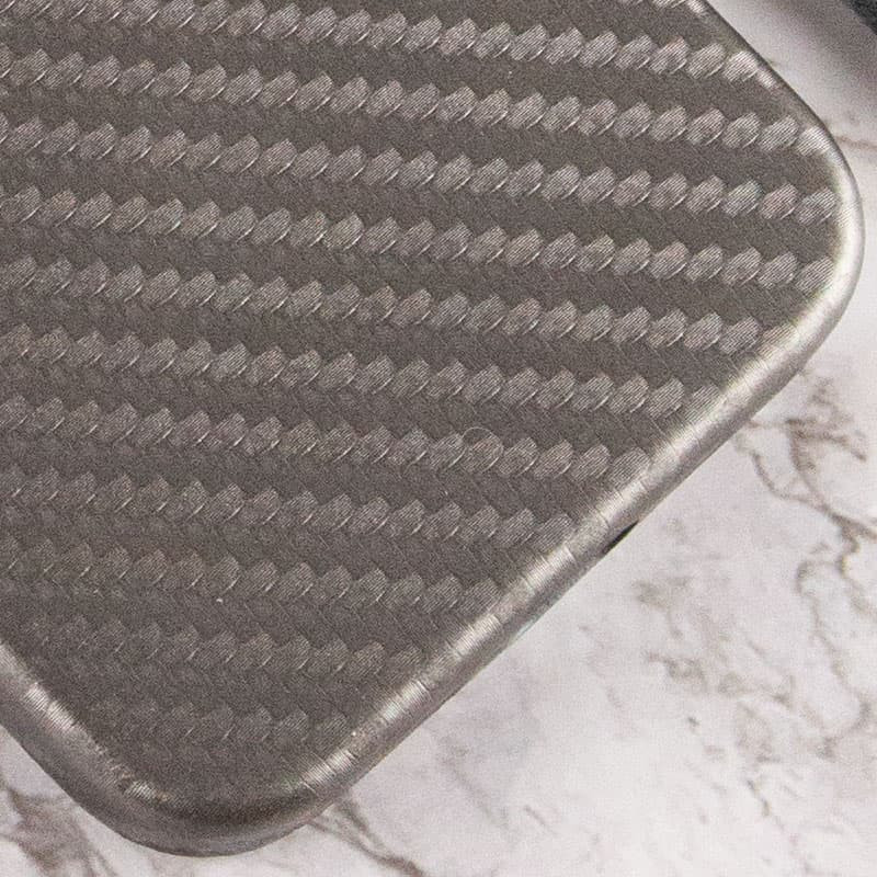 Купить Уценка Кожаный чехол Leather Case Carbon series для Apple iPhone 13 mini (5.4") (Дефект упаковки / Серый) на vchehle.ua