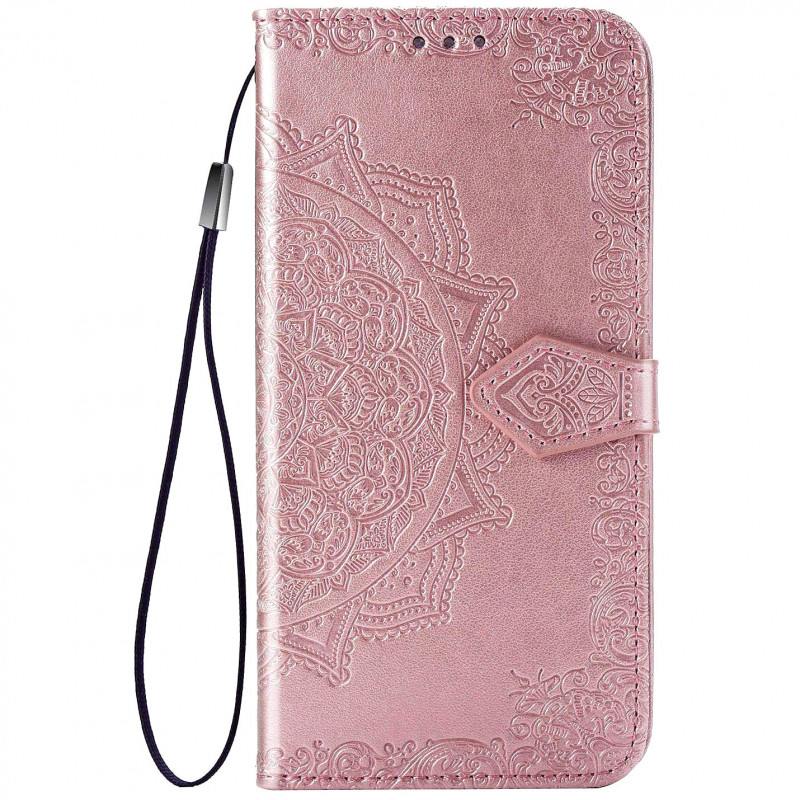 Кожаный чехол-книжка Art Case с визитницей для Xiaomi Redmi Note 10 Pro / 10 Pro Max (Розовый)