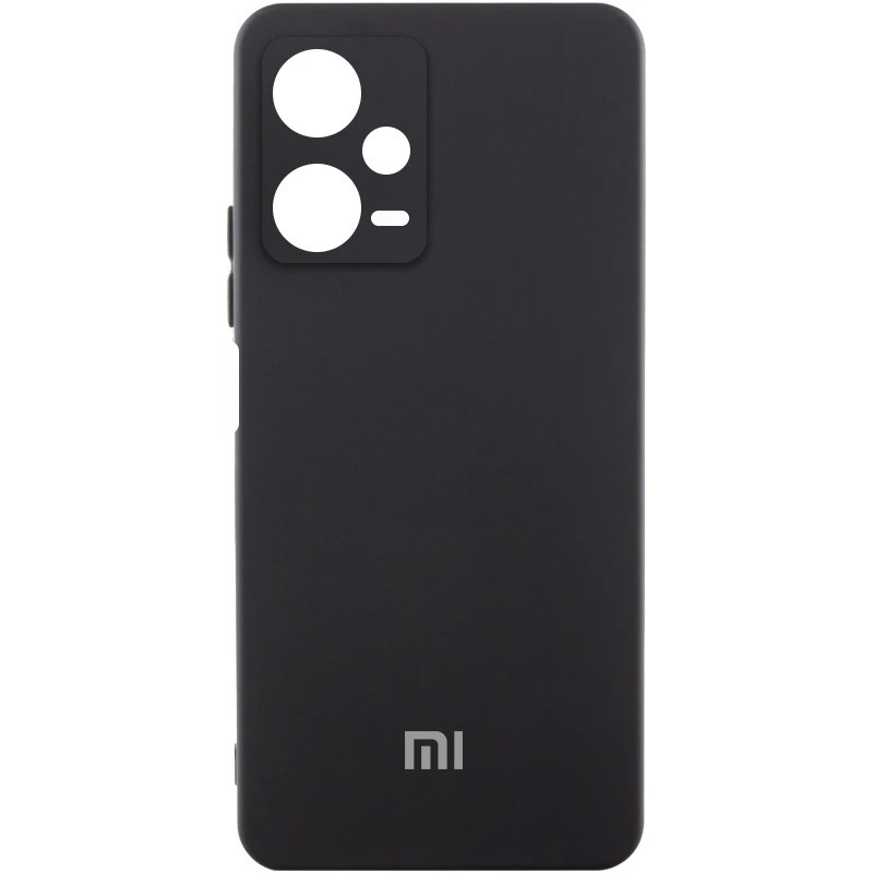 Чехол Silicone Cover Lakshmi Full Camera (AA) with logo для Xiaomi Redmi Note 12 Pro 5G (Черный / Black)
