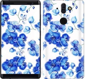 

Чехол Голубые орхидеи для Nokia 8 Sirocco 725363