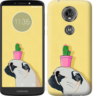 

Чохол Мопс з кактусом на Motorola Moto E5 Plus 795872