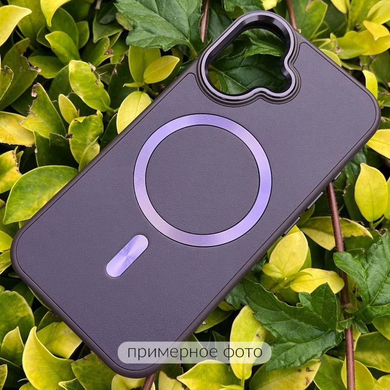 Шкіряний чохол SnapCase with Magnetic Safe на Apple iPhone 14 Pro Max (6.7") (Dark Purple) в магазині vchehle.ua