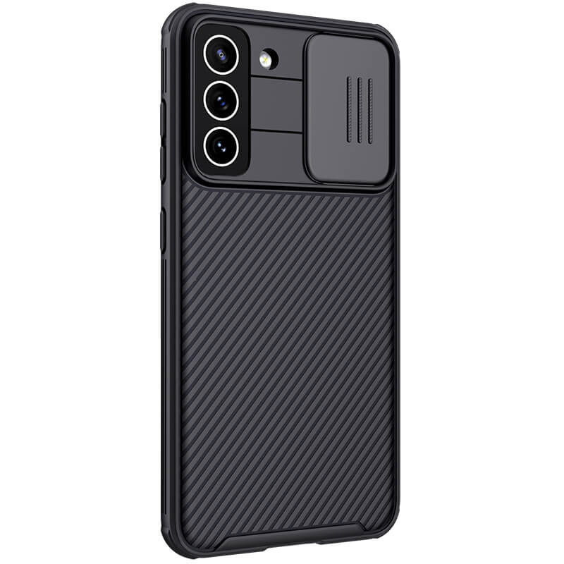 Купити Карбонова накладка Nillkin Camshield (шторка на камеру) на Samsung Galaxy S21 FE (Чорний / Black) на vchehle.ua