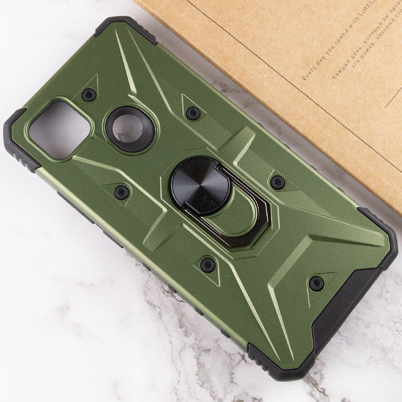 Ударопрочный чехол Pathfinder Ring для Xiaomi Redmi 9C / 10A (Зеленый / Army Green) в магазине vchehle.ua