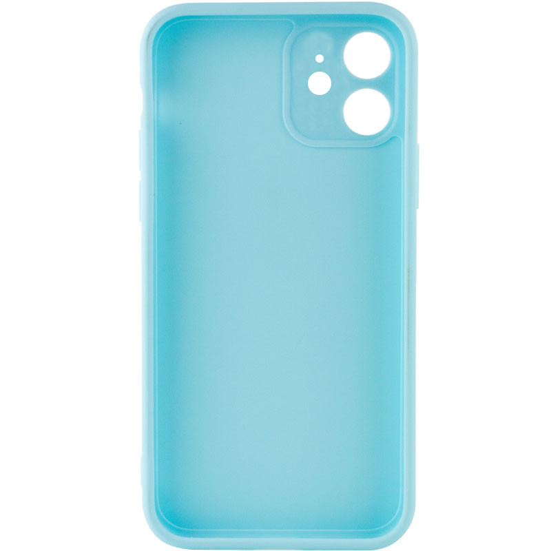 Фото Силиконовый чехол Candy Full Camera для Apple iPhone 12 (6.1") (Бирюзовый / Turquoise) на vchehle.ua