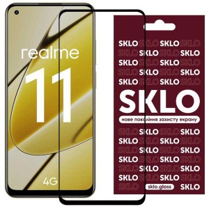 Захисне скло SKLO 3D (full glue) на Realme 11 4G