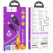 Купити Дата кабель Hoco U124 Stone silicone power-off 60W Type-C to Type-C (1.2m) (Black) на vchehle.ua