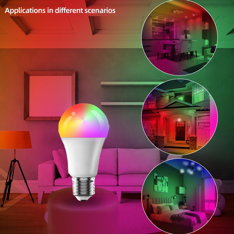 Купити Світлодіодна RGB лампочка Smart bulb light 2pcs with Bluetooth E27 with app (White) на vchehle.ua